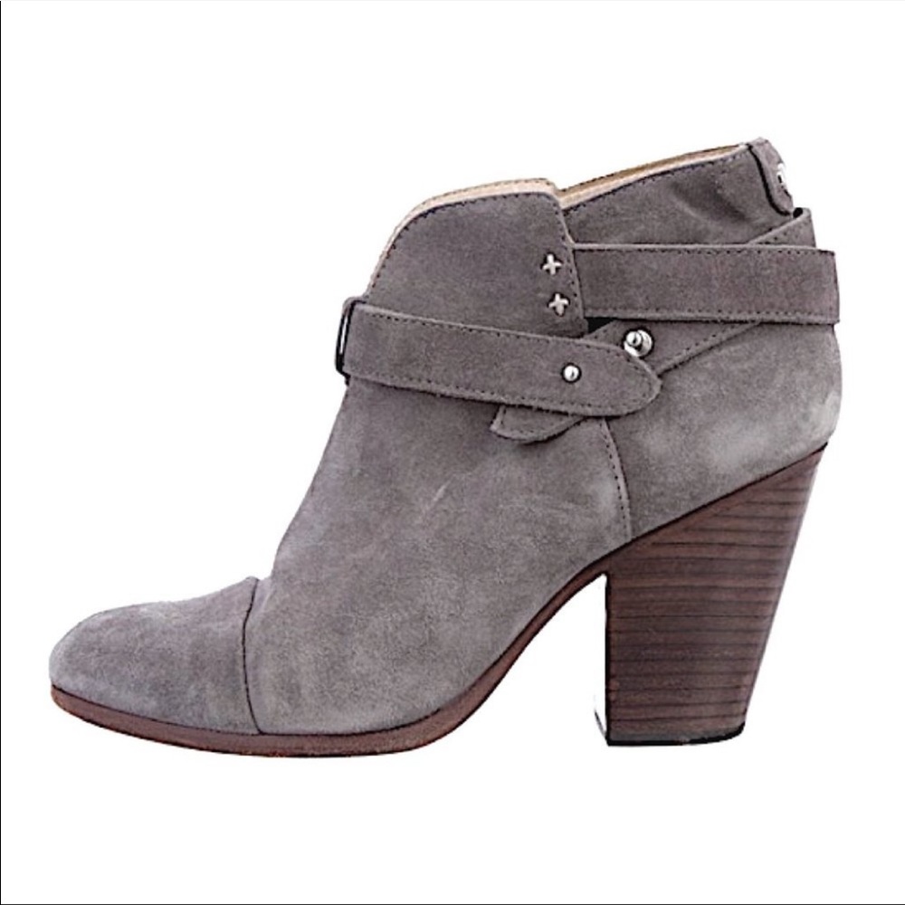 Rag & Bone Harrow Booties in Gray Suede size 40